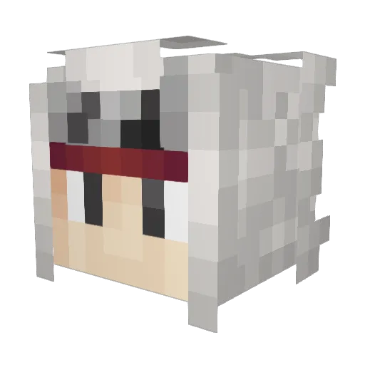 HotDoggy Minecraft avatar head, 3D render