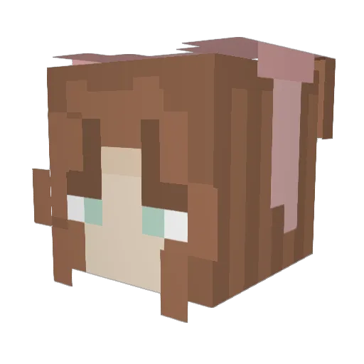 HotG4merG1rl Minecraft avatar head, 3D render