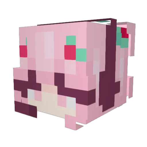HotGatsby Minecraft avatar head, 3D render