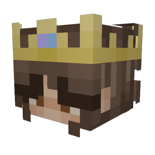 HotGrandma_ Minecraft avatar head, 3D render