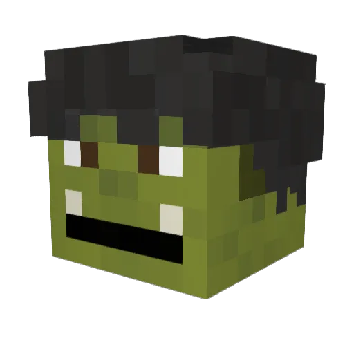 HotGrill Minecraft avatar head, 3D render