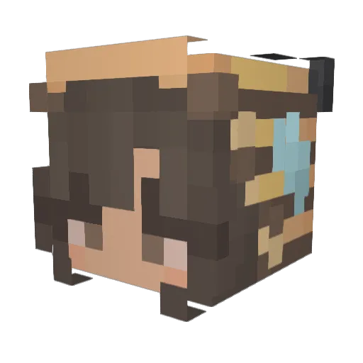 HotMelonE Minecraft avatar head, 3D render