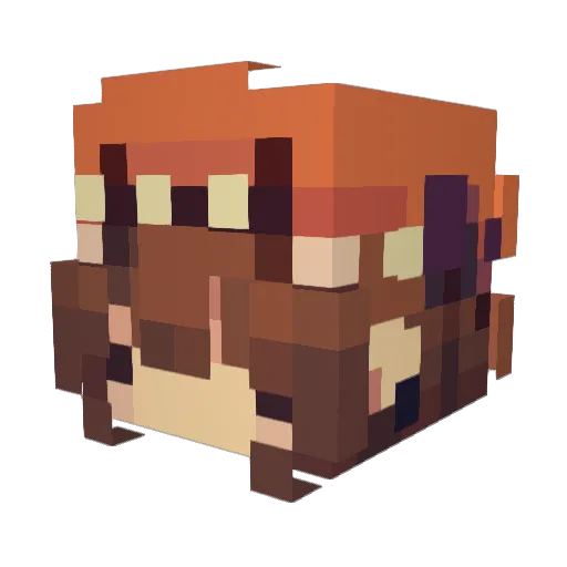 Hot_Coffe Minecraft avatar head, 3D render