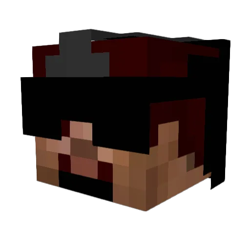 Hot_Pyro Minecraft avatar head, 3D render