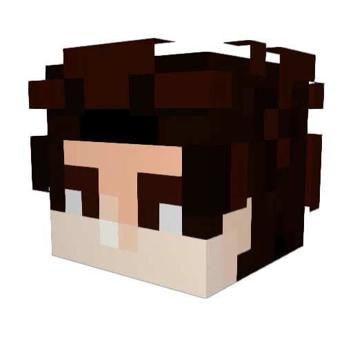 Hotagonist Minecraft avatar head, 3D render