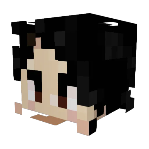 Hotakii Minecraft avatar head, 3D render
