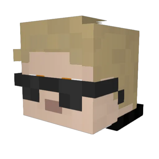 HotandToasty Minecraft avatar head, 3D render