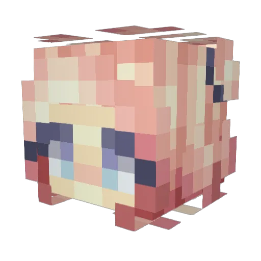 Hotchi1234 Minecraft avatar head, 3D render