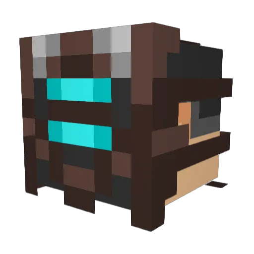 Hotcholclate Minecraft avatar head, 3D render