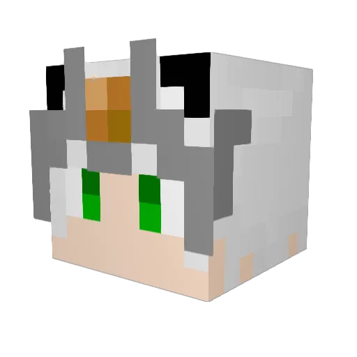 HotdateSama Minecraft avatar head, 3D render