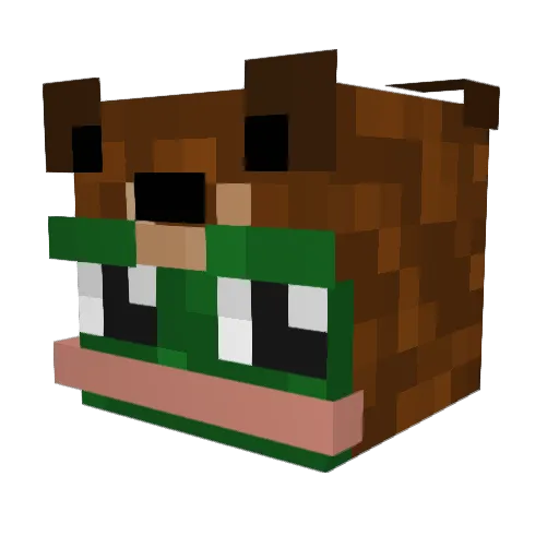 HotdogToast Minecraft avatar head, 3D render