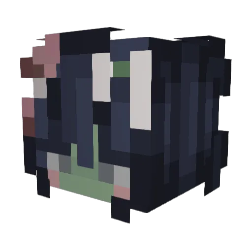 HotdogYuri Minecraft avatar head, 3D render