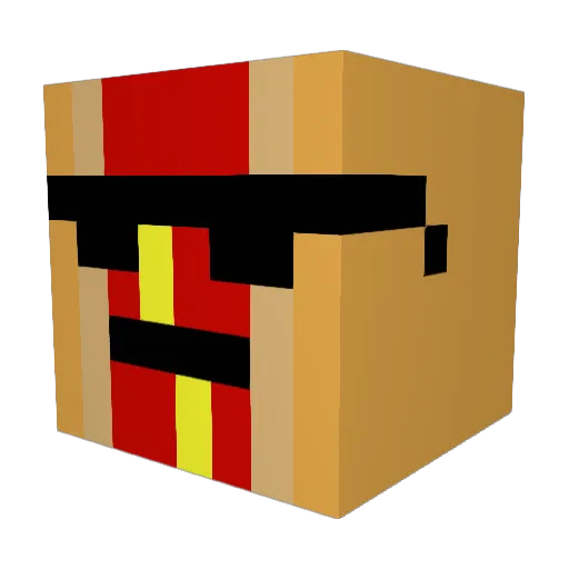 Hotdogguy5482 Minecraft avatar head, 3D render