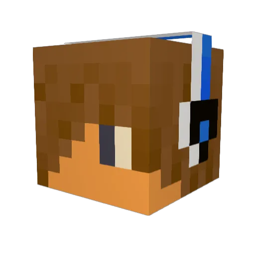 HotdoggyXD Minecraft avatar head, 3D render