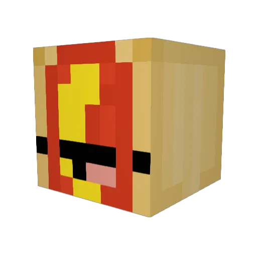 Hotdogman123 Minecraft avatar head, 3D render
