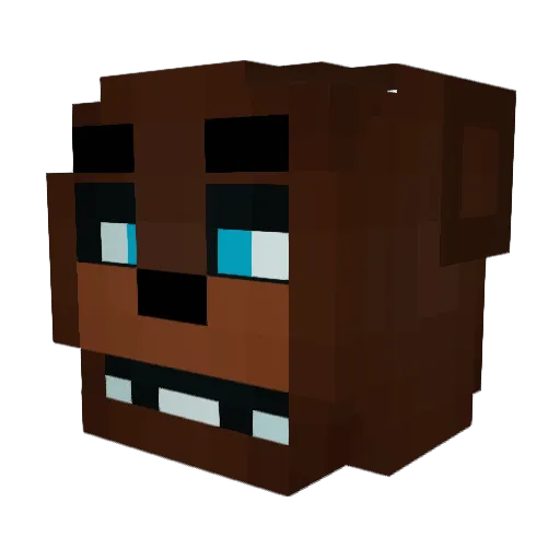Hotdogvin Minecraft avatar head, 3D render