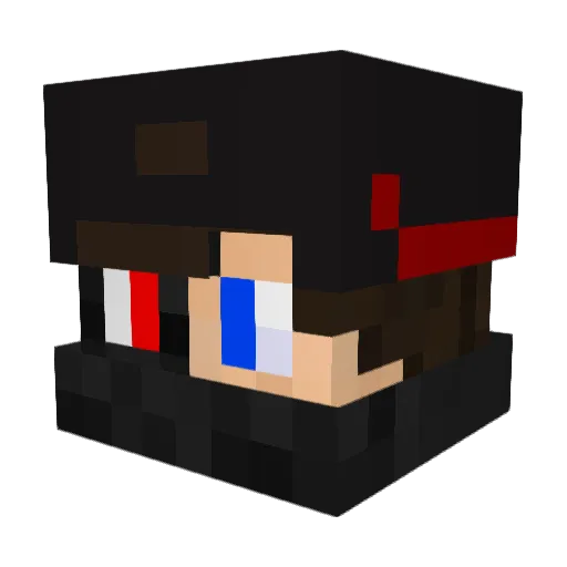 Hotegg_ Minecraft avatar head, 3D render