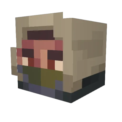 Hotel4 Minecraft avatar head, 3D render