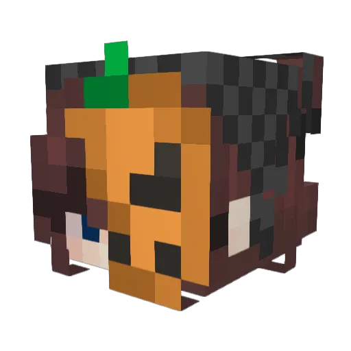 HotieChocolate Minecraft avatar head, 3D render