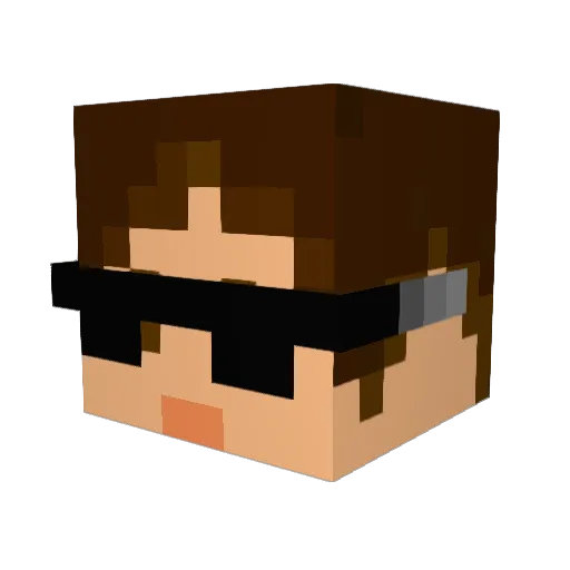 Hotky Minecraft avatar head, 3D render