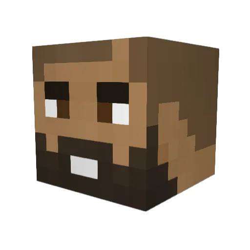 HotlineBlur Minecraft avatar head, 3D render