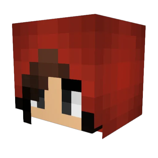 Hotliquidjello Minecraft avatar head, 3D render