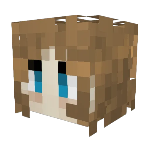 Hotmail_X39e Minecraft avatar head, 3D render