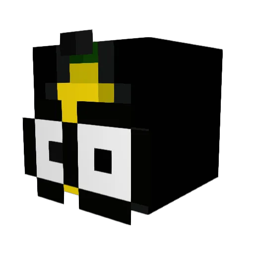 Hotmeal Minecraft avatar head, 3D render