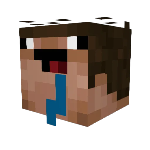 Hotonics Minecraft avatar head, 3D render