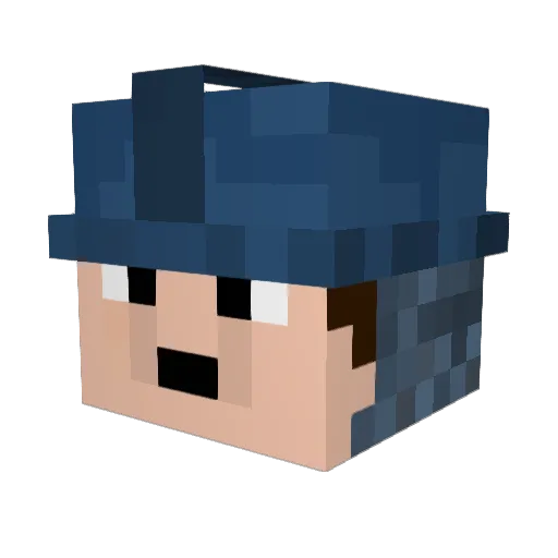 Hotorum1 Minecraft avatar head, 3D render