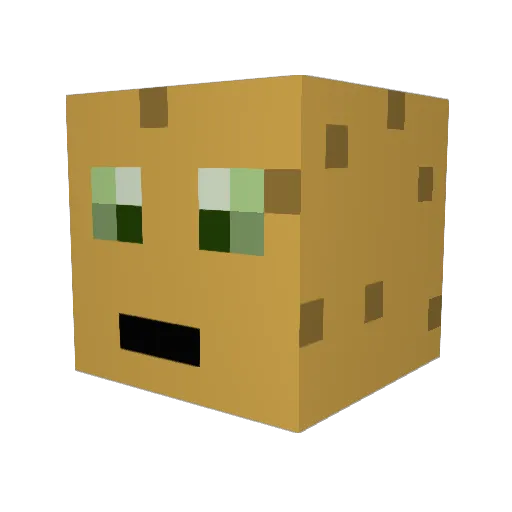 Hotpotatoe3470 Minecraft avatar head, 3D render