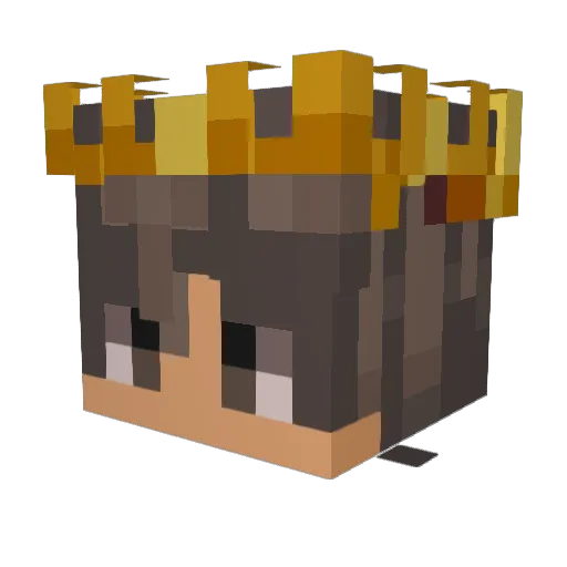 Hotq Minecraft avatar head, 3D render
