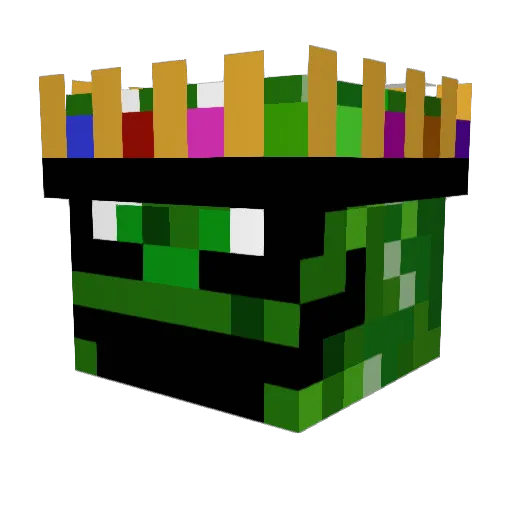Hotrodflare Minecraft avatar head, 3D render