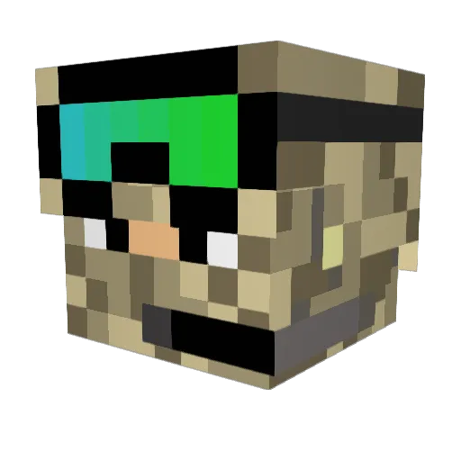 Hotsauzztacos Minecraft avatar head, 3D render