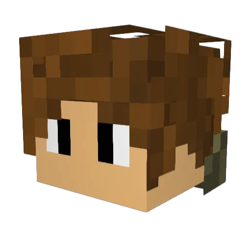 Hotshot055 Minecraft avatar head, 3D render