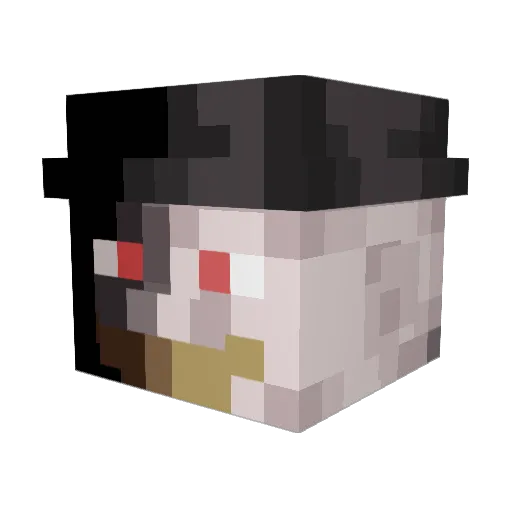 Hotspurre Minecraft avatar head, 3D render