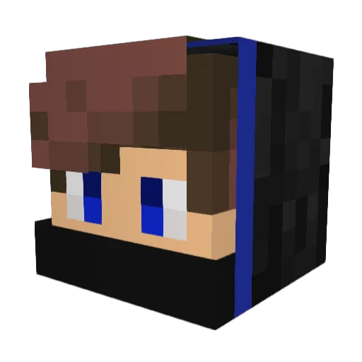 Hotteho Minecraft avatar head, 3D render