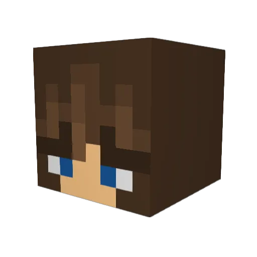 Hotterthanlava Minecraft avatar head, 3D render