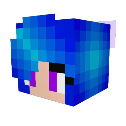 Hotthips Minecraft avatar head, 3D render