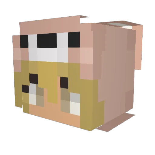 HottieFreya Minecraft avatar head, 3D render