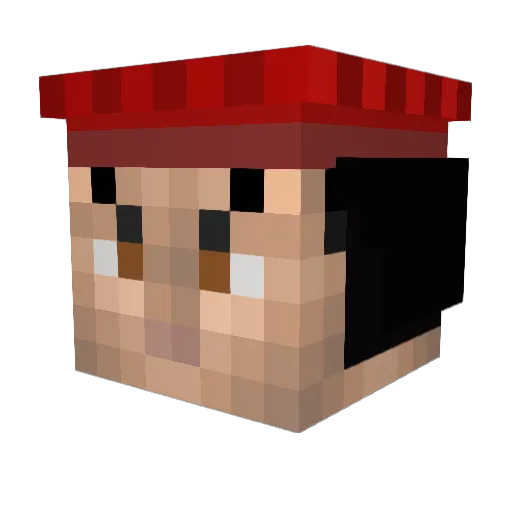 HottyThotty Minecraft avatar head, 3D render