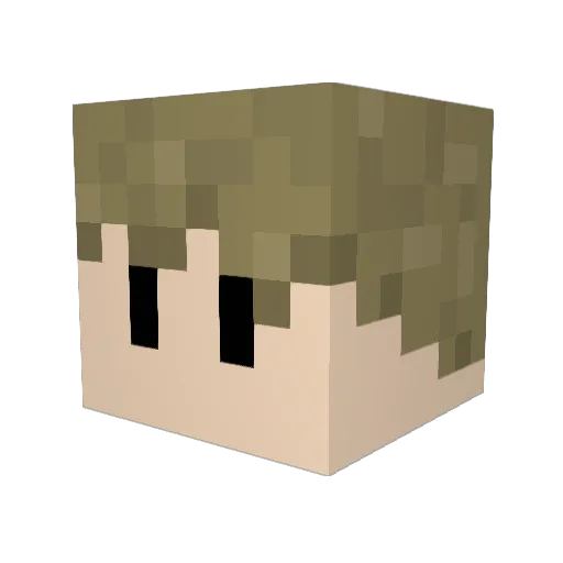 Hotwheels1524 Minecraft avatar head, 3D render