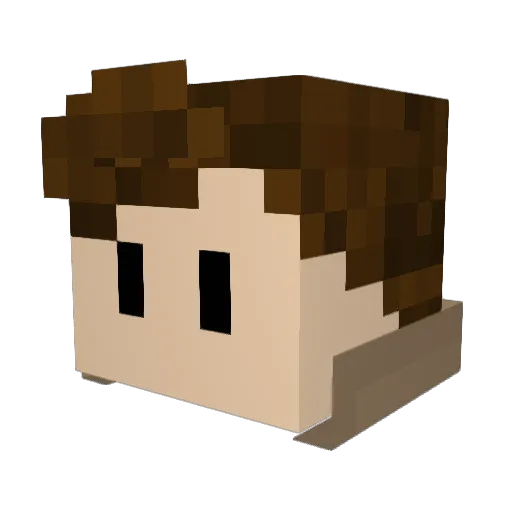 Hotzrocks2 Minecraft avatar head, 3D render