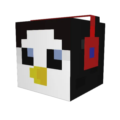 Houdini789 Minecraft avatar head, 3D render