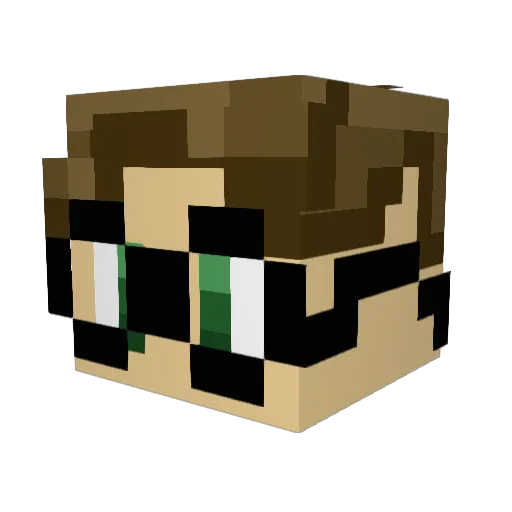 Houdiniop Minecraft avatar head, 3D render