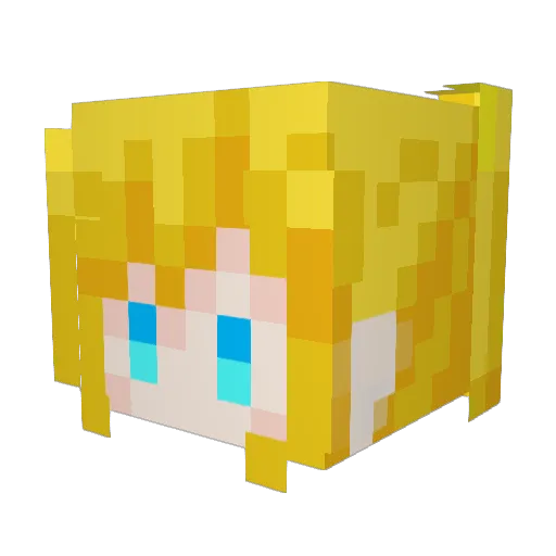 Houduki Minecraft avatar head, 3D render