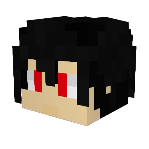 Houka_Inumuta Minecraft avatar head, 3D render