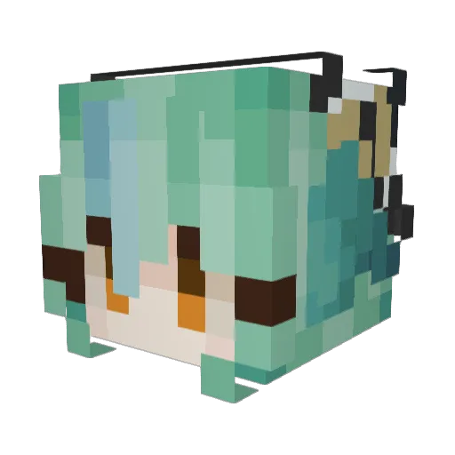 HoukagoStrategy Minecraft avatar head, 3D render