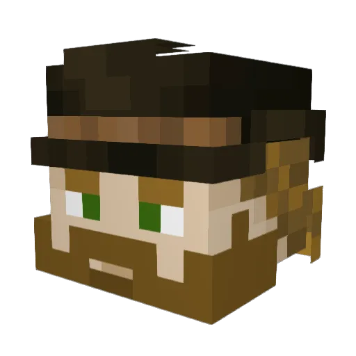 HoukagoTTime Minecraft avatar head, 3D render