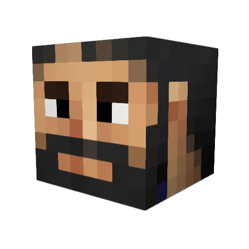 Hound1309 Minecraft avatar head, 3D render